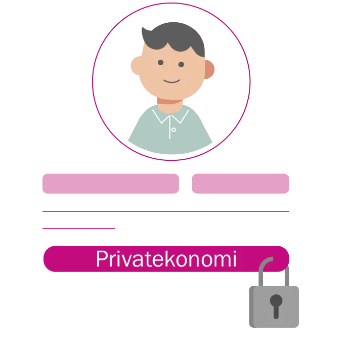 Man med ekonomisk trygghet via sjukförsäkring PlanSjuk